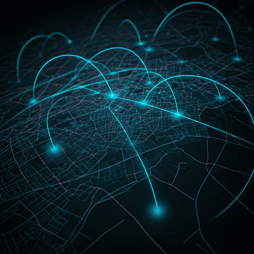 Network connection map visualization