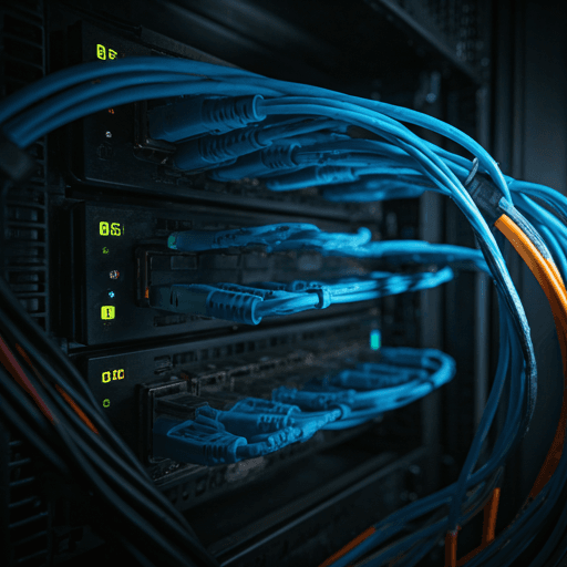 Server rack infrastructure with fiber optic cabling